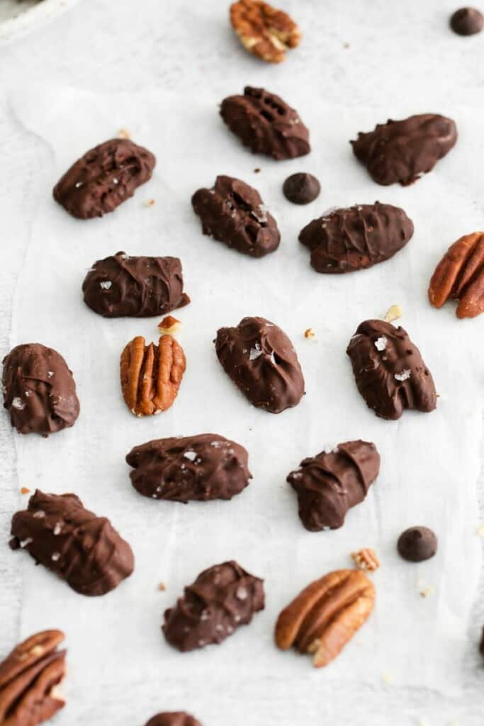 ready to serve chocolate covered pecans