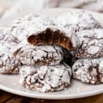 crinkle cookie with a bite out of it