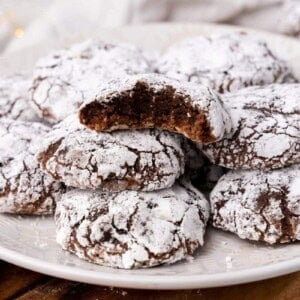 crinkle cookie with a bite out of it