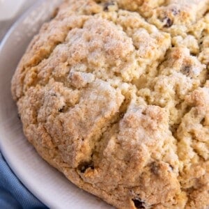Close up of the full soda bread for St. Patrick's Day.