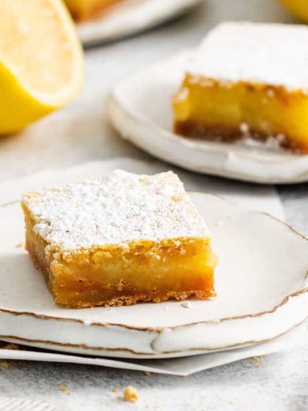 lemon bar on a plate