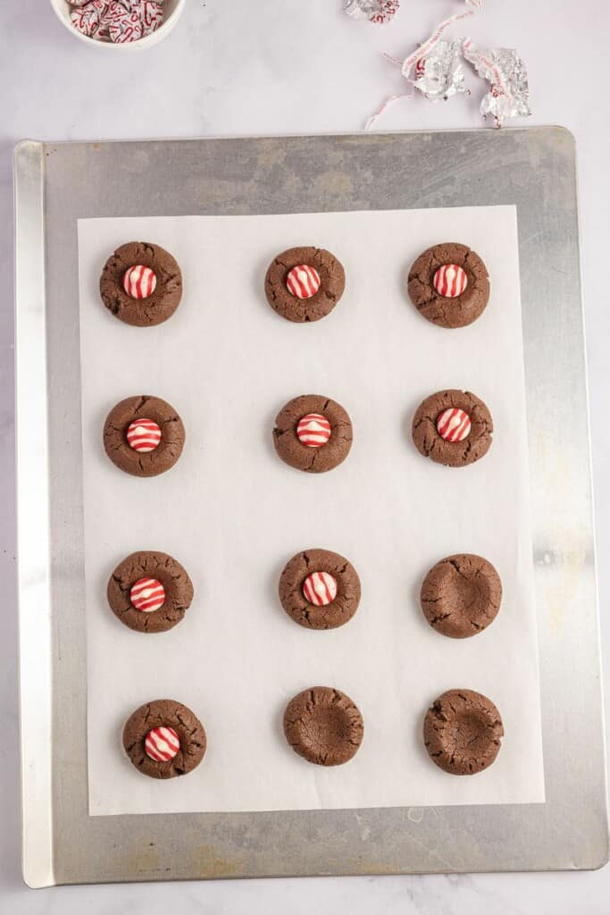 cookie dough with peppermint kiss