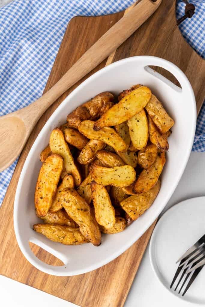 dish with fingerling potatoes