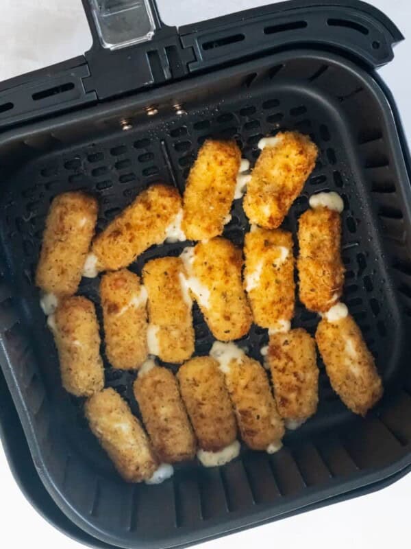 air fried mozzarella sticks