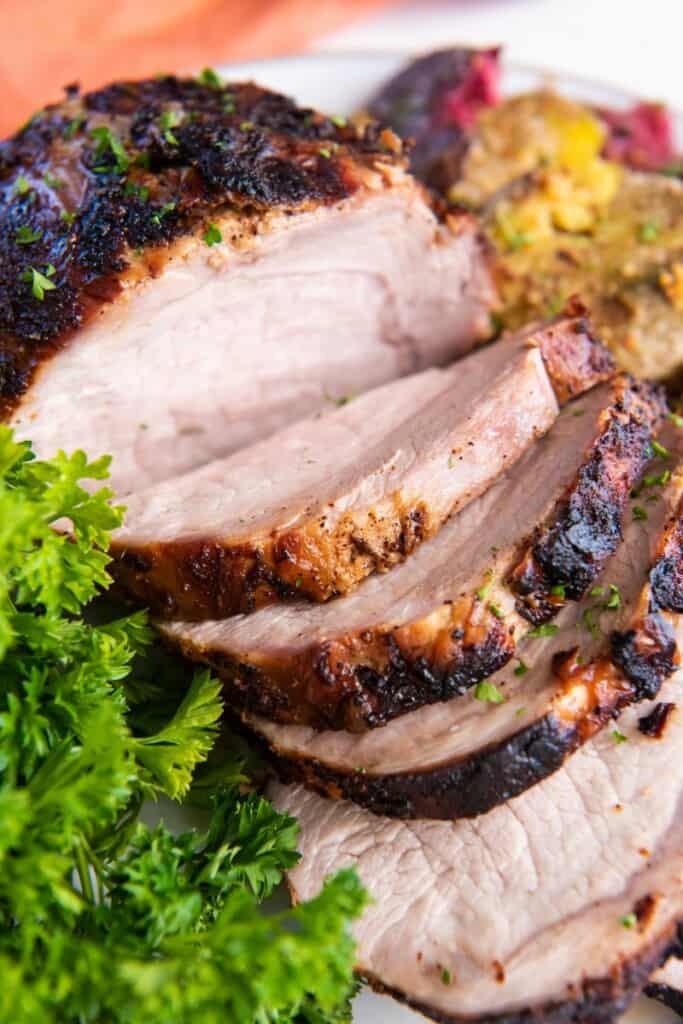 sliced pork roast
