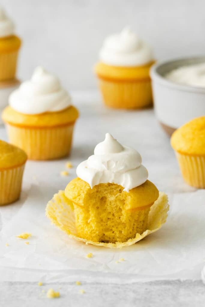 cupcake with bite out of it