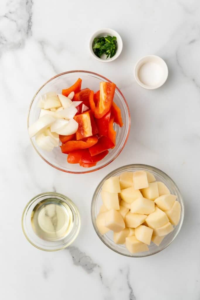 ingredients to make air fryer breakfast potatoes