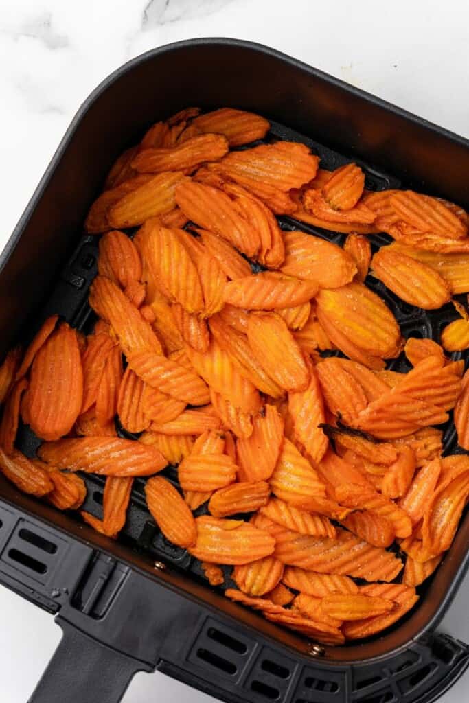 air fried carrot chips