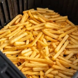 air fryer basket with french fries