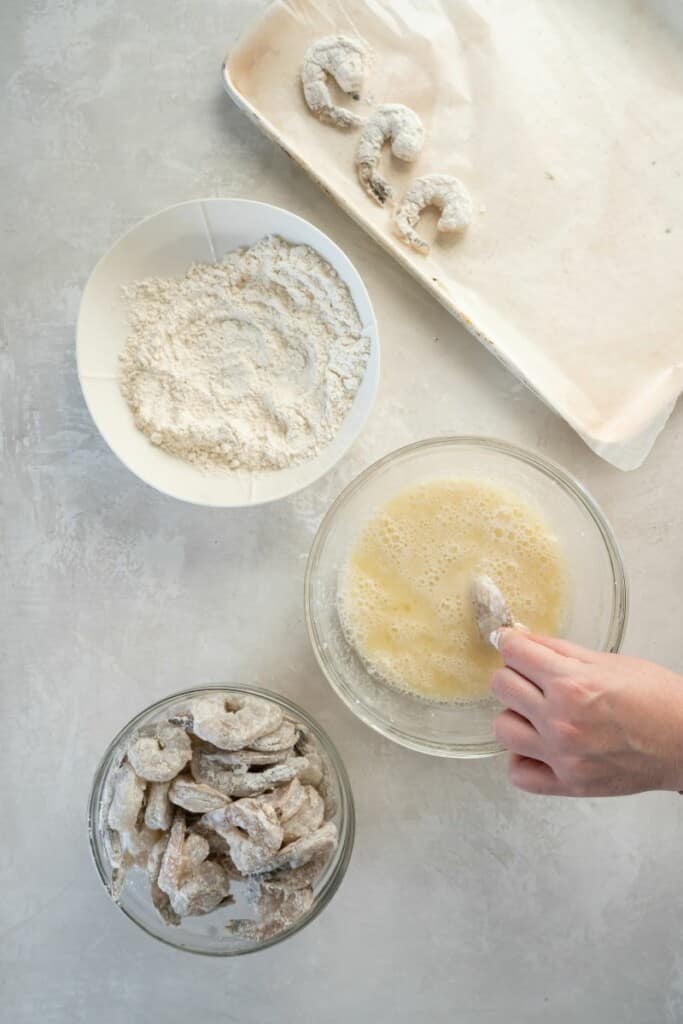 coating shrimp in batter