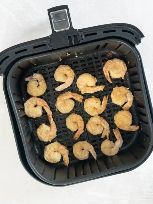 air fried shrimp tempura in basket