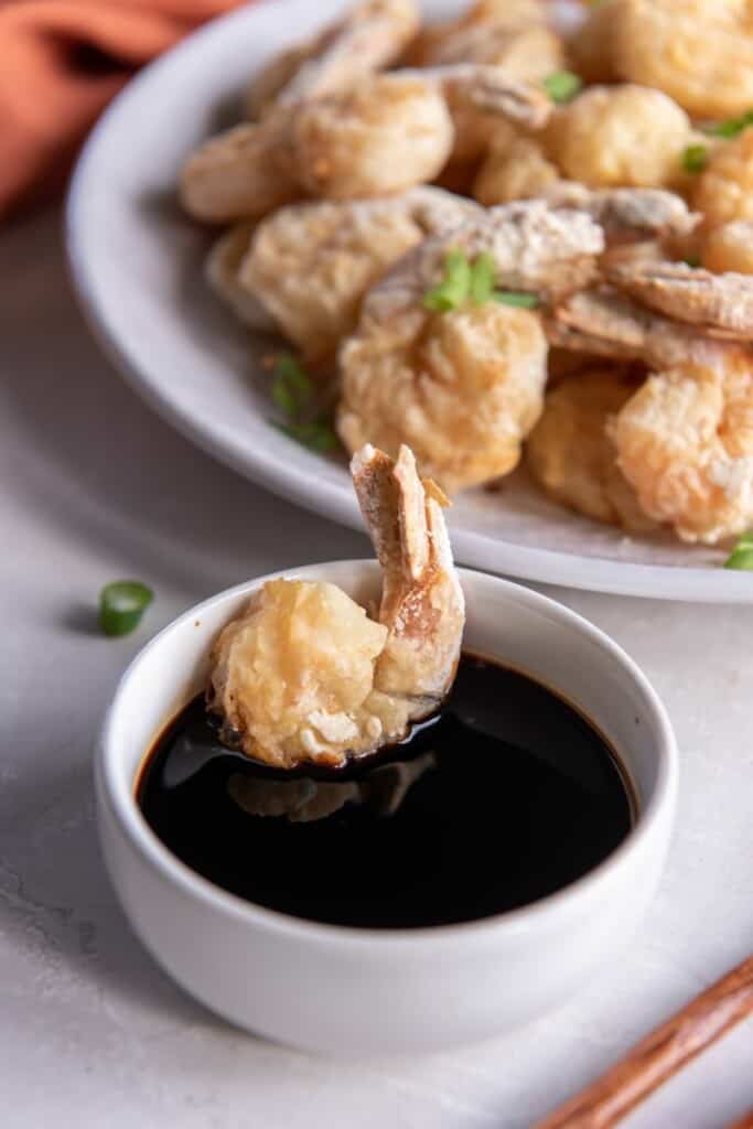 tempura shrimp in sauce