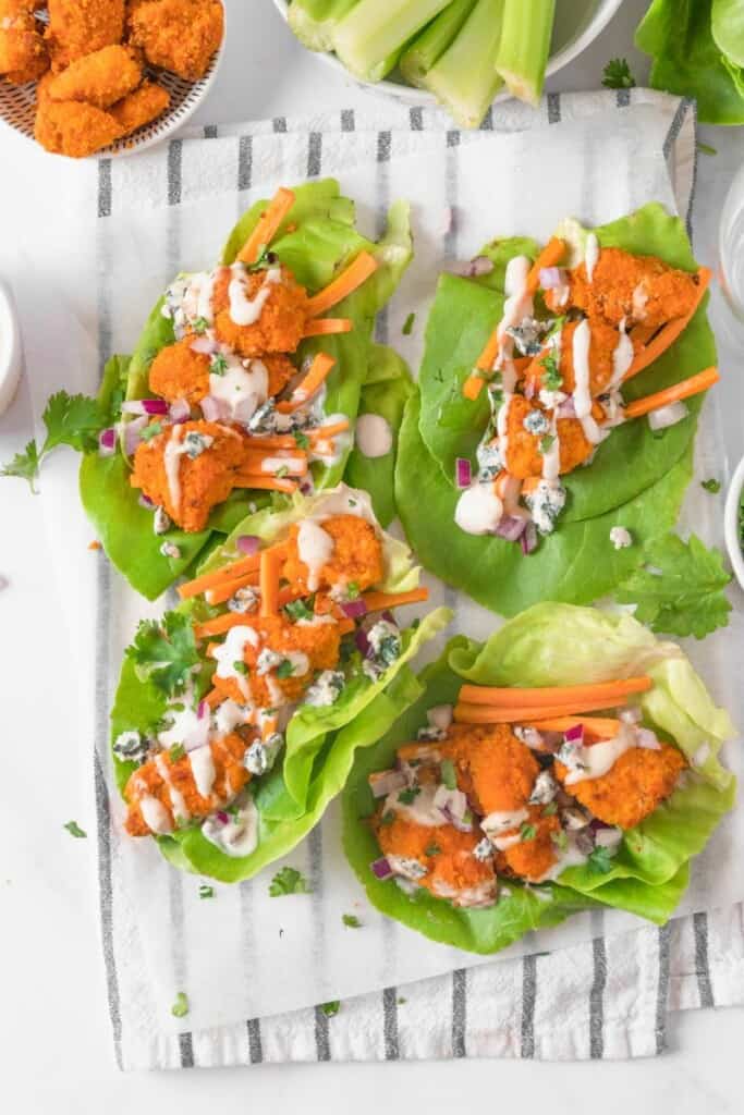 buffalo chicken lettuce wraps