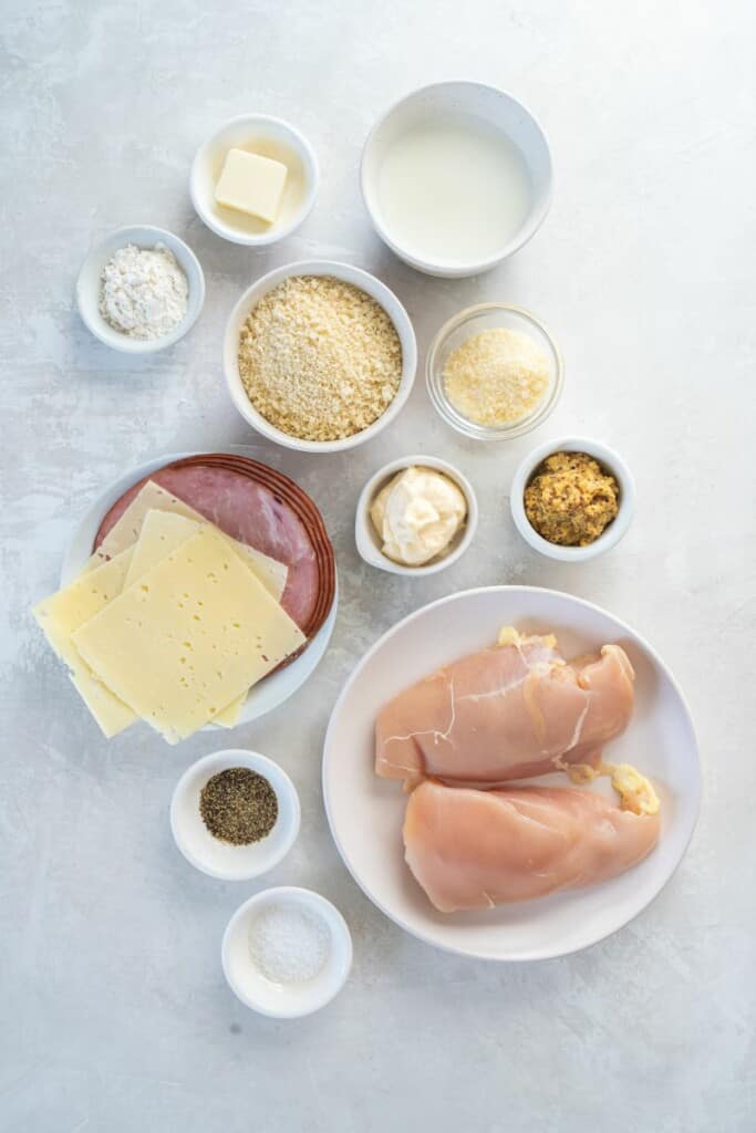 ingredients to make chicken cordon bleu