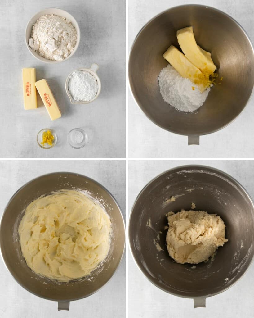 lemon curd thumbprint cookies steps