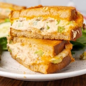 stack of air fryer tuna melts