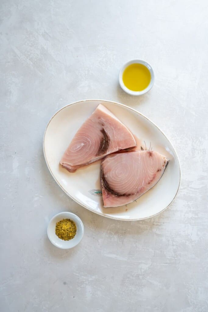 Ingredients needed to prepare Air Fryer Swordfish.