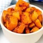 Butternut Squash in an off-white bowl.