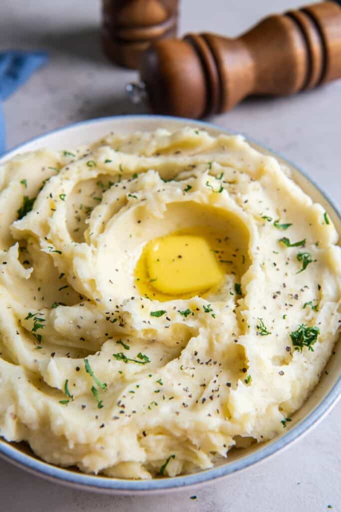 Buttery mashed potatoes with no milk.