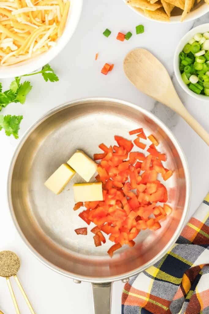 cooking bell peppers with butter