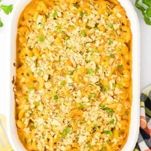 homemade taco mac and cheese casserole dish