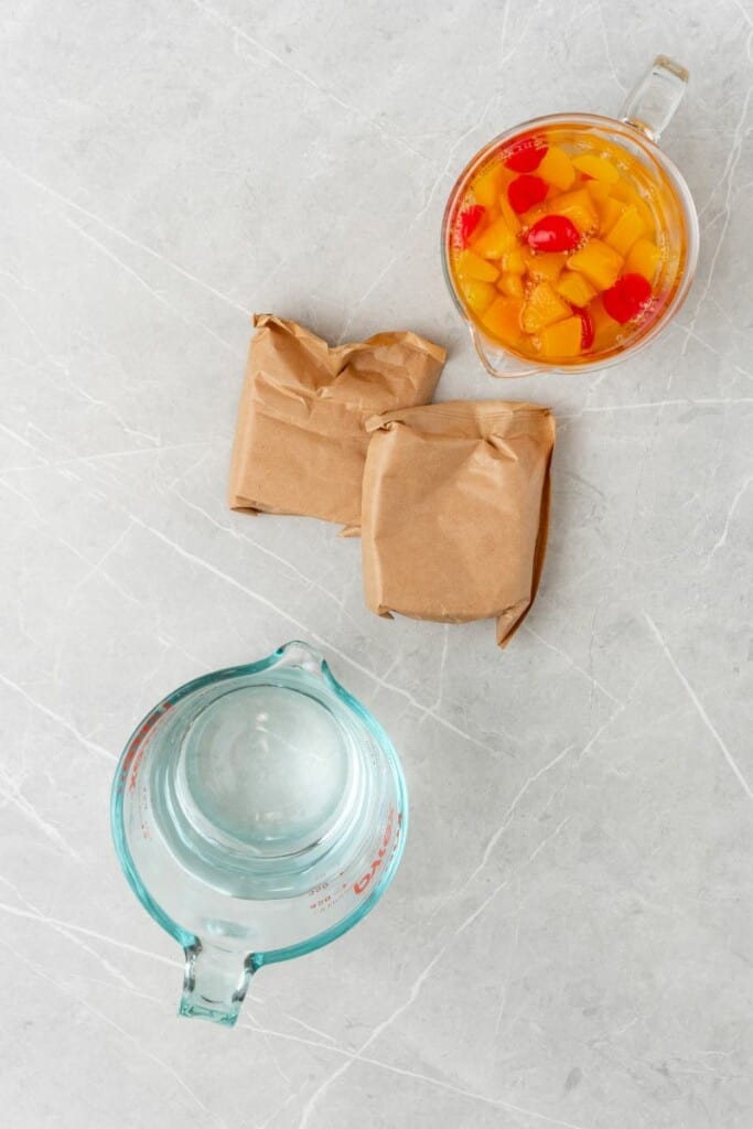 ingredients needed for jello with fruit cocktail