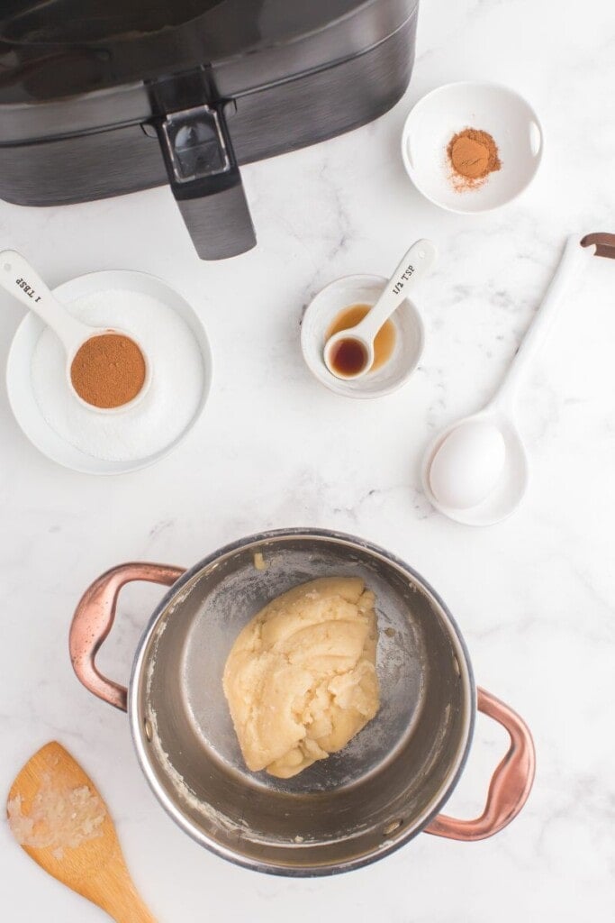 churro dough in a pot