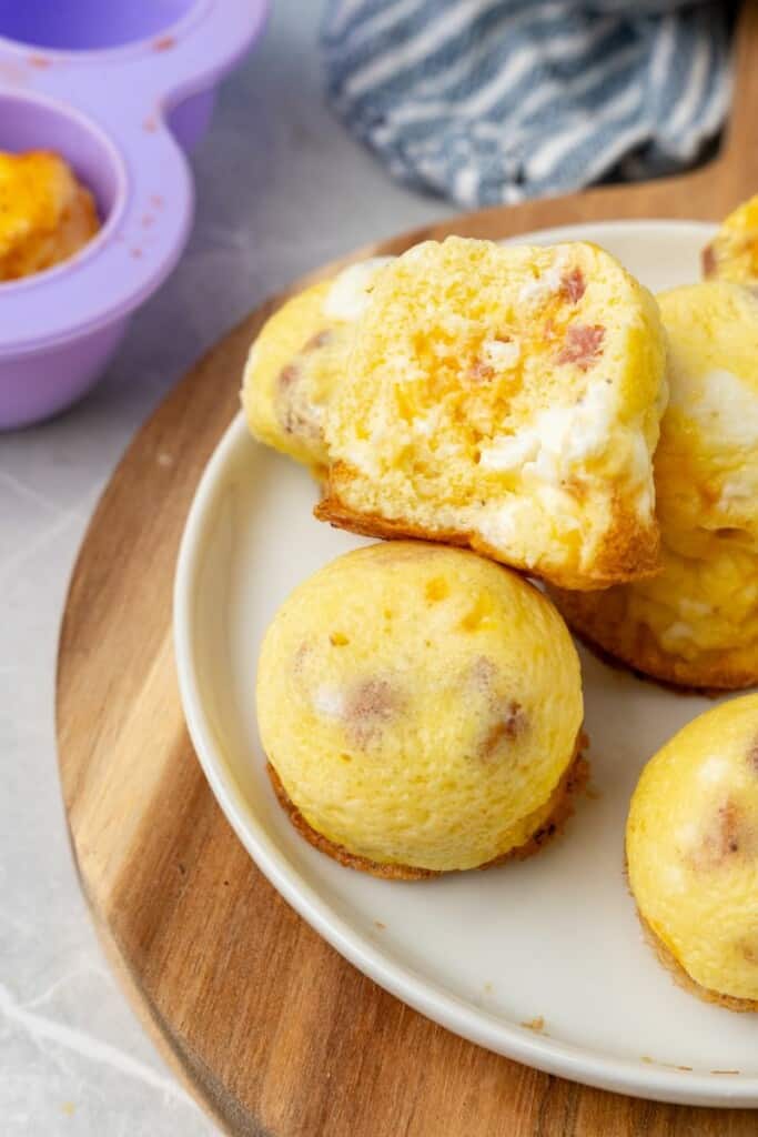 taking a bite out of egg muffin