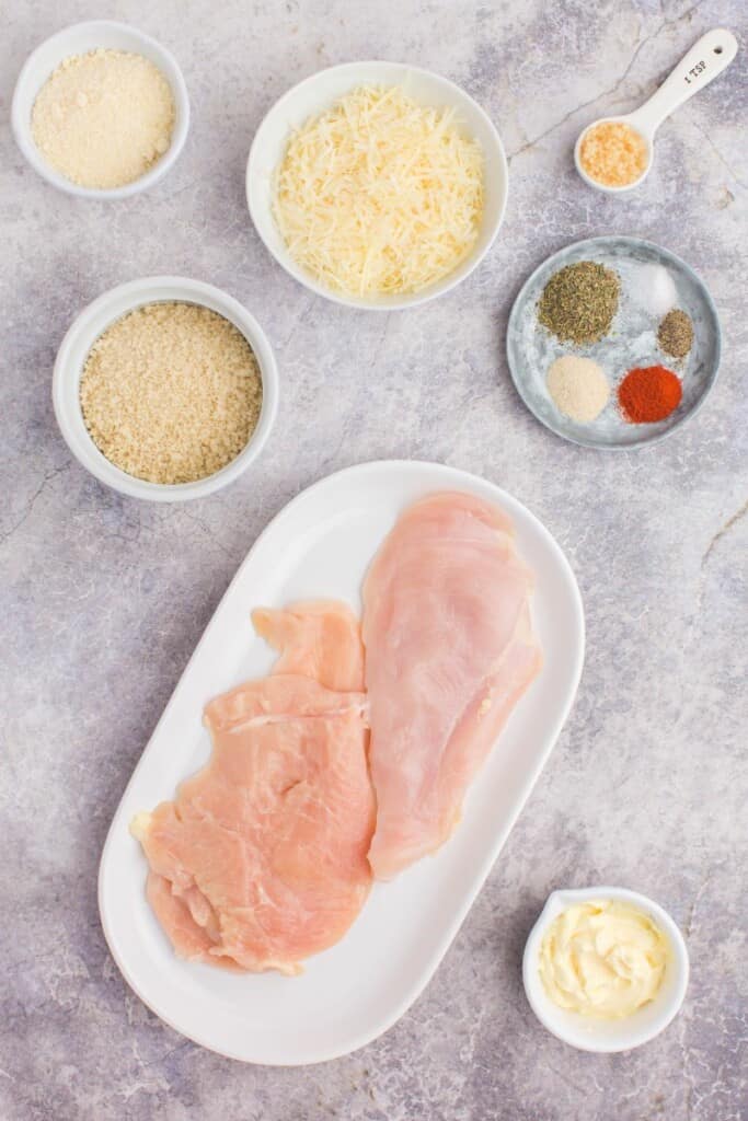 ingredients needed to make parmesan crusted chicken