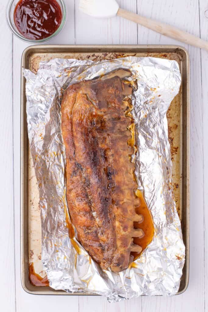 roasted ribs in the oven