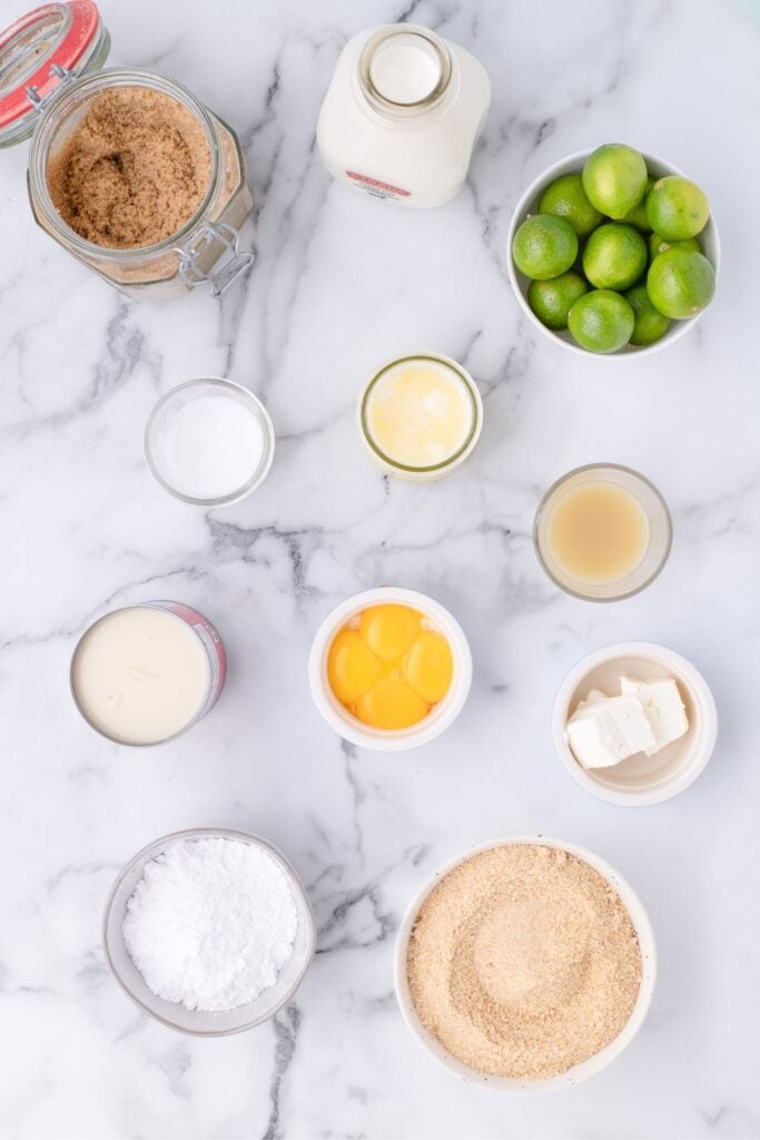 ingredients needed to make key lime pie