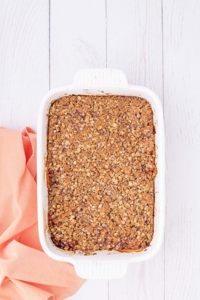 baked peach oatmeal crisp