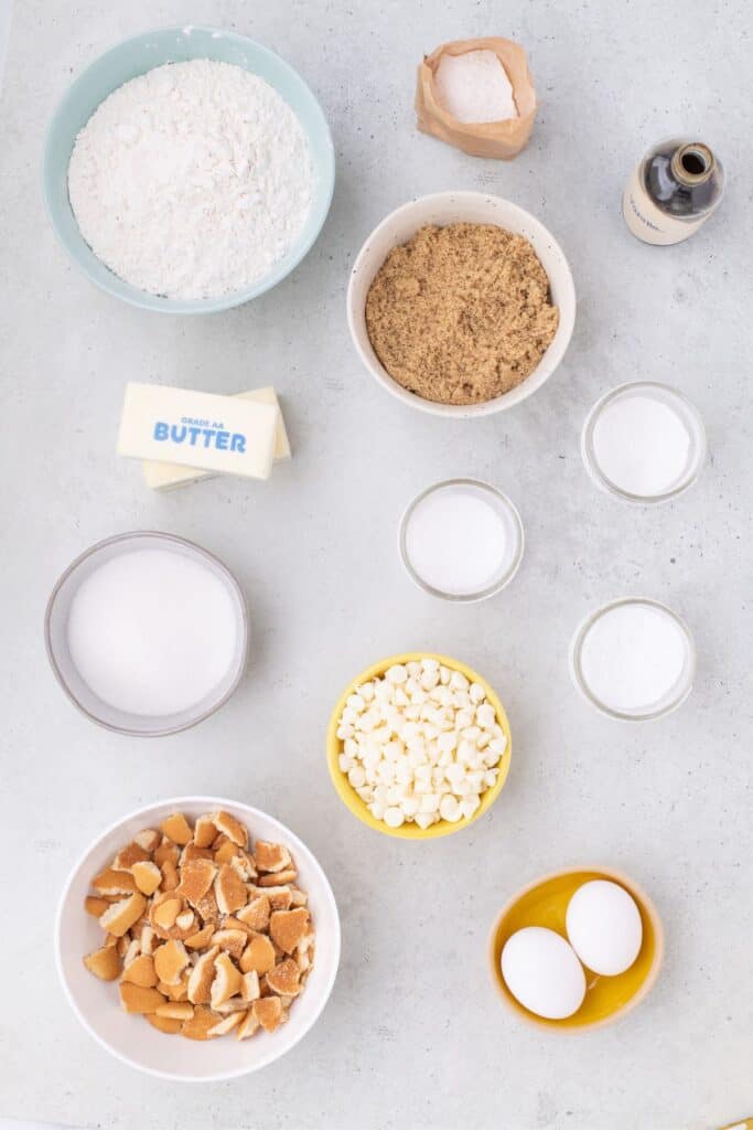 ingredients needed to make banana pudding cookies
