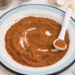Taco seasoning spread on a plate.