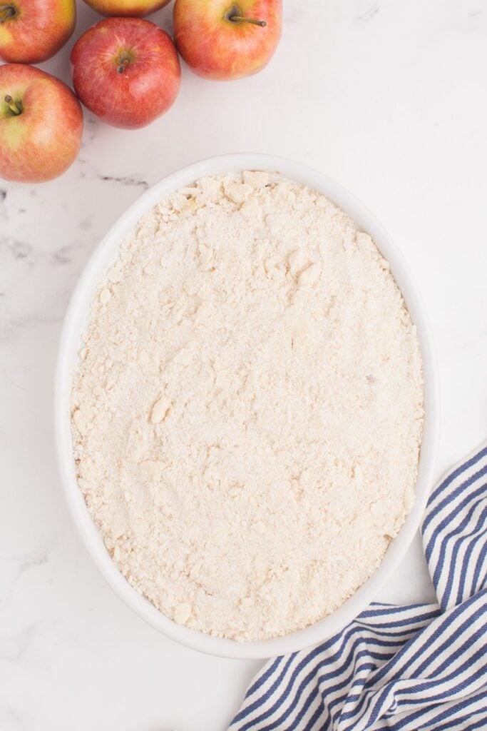 Unbaked apple crisp.