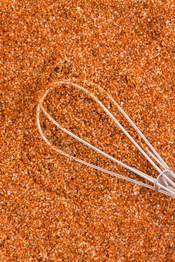 Chili Seasoning being whisked together.